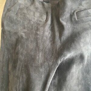 Longchamp Black Suede Leggings